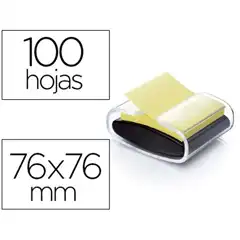 SOPORTE BLOC DE NOTAS ADHESIVAS QUITA Y PON POST-IT SUPER STICKY Z NOTES COLOR NEGRO CON 1 BLOC 76X76 MM 75600