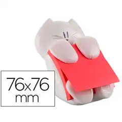 SOPORTE BLOC DE NOTAS ADHESIVAS QUITA Y PON POST-IT Z NOTE GATO 76X76 MM 75604