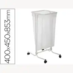 Material SOPORTE CEP P/ BOLSAS DE BASURA DE 110 LITROS EN PLASTICO Y ACERO CON RUEDAS 400X450X853 MM 75937