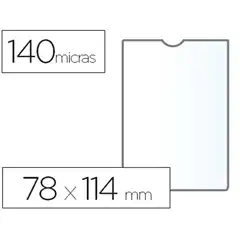 FUNDA PORTADOCUMENTO ESSELTE PLASTICO TRANSPARENTE 140 MICRAS TAMAÑO 78X114 MM 76146