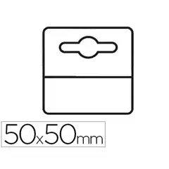 Material ETIQUETA COLGADOR ADHESIVA 3L OFFICE EN PVC 50X50 MM PACK DE 1000 UNIDADES 76160