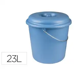 Material CUBO DE BASURA DOMESTICO CON TAPA 23 LITROS P/ BOLSAS 55X60CM AZUL 76214