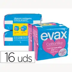 COMPRESA EVAX ULTRA NORMAL CON ALAS PAQ. DE 16 UNIDADES 76226