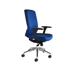 Material SILLA ROCADA SISTEMA SIR CON BRAZOS ELEVACION A GAS ESTRUCTURA ALUMINIO TELA IGNIFUGA AZUL RESPALDO 600 77132