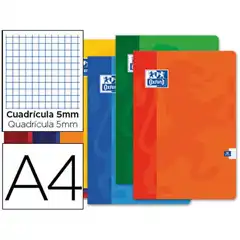 LIBRETA ESCOLAR OXFORD 48 H DIN A4 CUADRO 5 MM COLORES SURTIDOS 100105894 77232