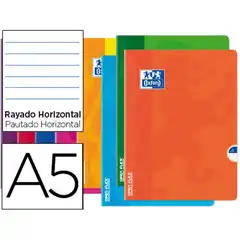 LIBRETA ESCOLAR OXFORD OPENFLEX TAPA FLEXIBLE OPTIK PAPER 48 HOJAS DIN A5 RAYADO HORIZONTAL 100108168 77237