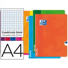 LIBRETA ESCOLAR OXFORD OPENFLEX TAPA FLEXIBLE OPTIK PAPER 48 HJ A4 CUADRO 5 MM 100105793 77240