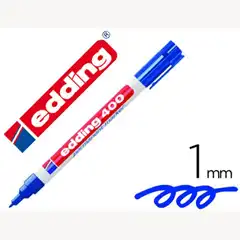 ROTULADOR EDDING MARCADOR PERMANENTE 400 AZUL PUNTA REDONDA 1 MM 77568