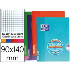 LIBRETA ESCOLAR OXFORD TAPA FLEXIBLE OPTIK PAPER OPENFLEX 48 HJ 90 GR 90 X 140 MM CUADRO 5 MM 400019577 77760