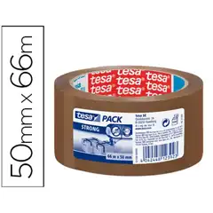 PRECINTO TESA MARRON STRONG 66 MT X 50 MM P/ EMBALAJE BAJO RUIDO 78073