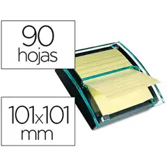 SOPORTE BLOC DE NOTAS ADHESIVAS QUITA Y PON POST-IT SUPER STICKY Z-NOTES COLOR NEGRO/TRANSPARENTE CON 1 78145