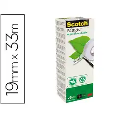 CINTA ADHESIVA SCOTCH MAGIC 33X19 MM PACK DE 9 ROLLOS 78154