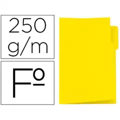 SUBCARPETA CARTULINA GIO Fº PESTAÑA IZQUIERDA 250 G/M2 AMARILLO 78155