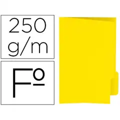 SUBCARPETA CARTULINA GIO Fº PESTAÑA DERECHA 250 G/M2 AMARILLO 78161
