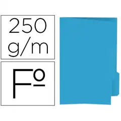 SUBCARPETA CARTULINA GIO Fº PESTAÑA DERECHA 250 G/M2 AZUL 78162