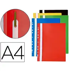 Material CARPETA DOSSIER MULTITALADROS CON FASTENER PVC Q-CONNECT A4 COLORES SURTIDOS BOLSA DE 10 78172