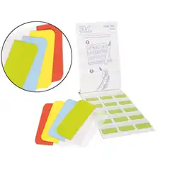 Material BANDERITAS SEPARADORAS 3L OFFICE RIGIDAS CON PESTAÑA MEDIANAS 4 COLORES 12 BANDERITAS POR COLOR PACK DE 78197