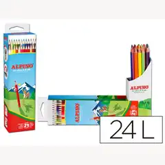 LAPICES DE COLORES ALPINO CAJA FLIP BOX DE 24 COLORES LARGOS SURTIDOS 78312