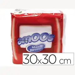 SERVILLETA CELULOSA AMOOS 30X30 CM 1 CAPAS PAQ. DE 70 UNIDADES 78540