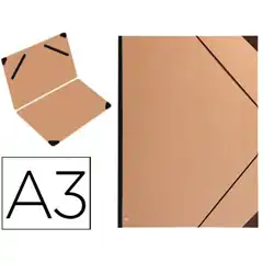 Material CARPETA PLANOS CLAIREFONTAINE DIN A3 CON GOMAS KRAFT MARRON VERJURADO 78607