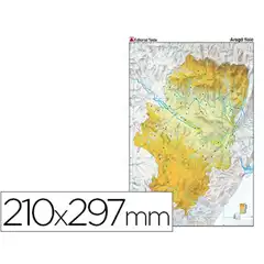 Material MAPA MUDO TEIDE COLOR A4 ARAGON FISICO 79427