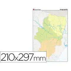 MAPA MUDO TEIDE COLOR A4 ARAGON POLITICO 79428