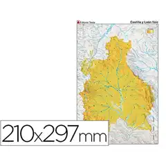 Material MAPA MUDO TEIDE COLOR A4 CASTILLA-LEON FISICO 79431
