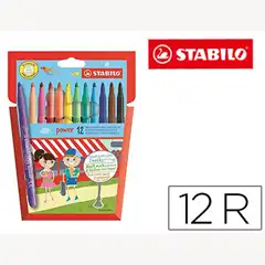 ROTULADOR STABILO POWER CAJA DE 12 COLORES 79638
