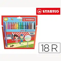 ROTULADOR STABILO POWER CAJA DE 18 COLORES 79639