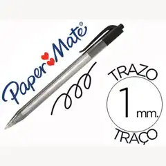 Material BOLIGRAFO PAPER MATE INKJOY 100 RETRACTIL PUNTA MEDIA NEGRO 79664