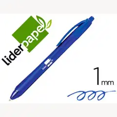 BOLIGRAFO LIDERPAPEL GUMMY TOUCH RETRACTIL 1,0 MM TINTA AZUL 79758