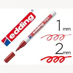 Material ROTULADOR EDDING P. FIBRA 751 ROJO PUNTA REDONDA 1-2 MM 79809