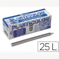 Material LAPICES CERA JOVI PLASTICOLOR UNICOLOR GRIS CAJA DE 25 UNIDADES 79811