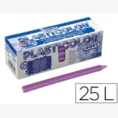 Material LAPICES CERA JOVI PLASTICOLOR UNICOLOR LILA CAJA DE 25 UNIDADES 79812