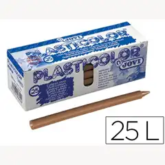 Material LAPICES CERA JOVI PLASTICOLOR UNICOLOR MARRON CLARO CAJA DE 25 UNIDADES 79813