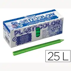 Material LAPICES CERA JOVI PLASTICOLOR UNICOLOR VERDE CLARO CAJA DE 25 UNIDADES 79814