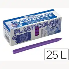 Material LAPICES CERA JOVI PLASTICOLOR UNICOLOR VIOLETA CAJA DE 25 UNIDADES 79815