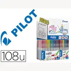 Material ROTULADOR PILOT FRIXION COLORS EXPOSITOR DE 6 BOLSAS DE 6 COLORES Y 6 BOLSAS DE 12 COLORES 79824