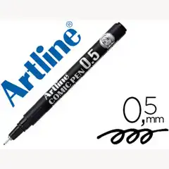 ROTULADOR ARTLINE CALIBRADO MICROMETRICO NEGRO COMIC PEN EK-285 PUNTA POLIACETAL 0,5 MM RESISTENTE AL AG 79913