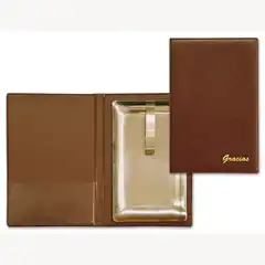 Material CARPETA P/ FACTURAS SIMIL PIEL CON BANDEJA METALICA 80684