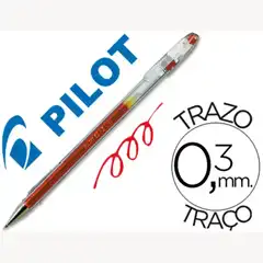BOLIGRAFO PILOT G-1 ROJO TINTA GEL 96535