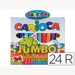 ROTULADOR CARIOCA JUMBO C/24 COLORES P. GRUESA 97418