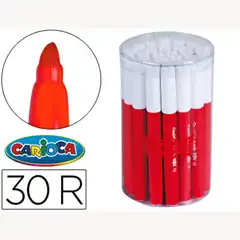 ROTULADOR CARIOCA JUMBO C-30 ROJO PUNTA GRUESA -BOTE DE 30 UNIDADES 98057