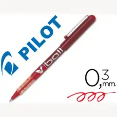 ROTULADOR PILOT ROLLER V-BALL ROJO 0.5 MM 99129