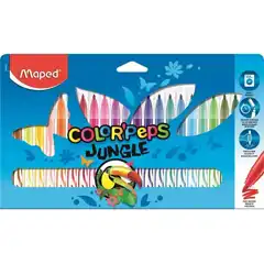ROTULADORES COLOR PEPS JUNGLE ESTUCHE DE 24 UND. MAPED (845422)