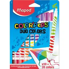 ROTULADORES COLOR PEPS DUO ESTUCHE DE 12 UDS MAPED (847010)