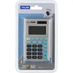 CALCULADORA 8 DIGITOS AZUL DE CON FUNDA MILAN (150208BBL)