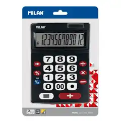 CALCULADORA 8 DIGITOS TECLAS GRANDES MILAN (151708BL)
