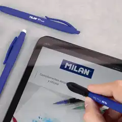 BOLIGRAFO MILAN P1 TOUCH STYLUS PUNTA 1 MM. AZUL (1765914925B)