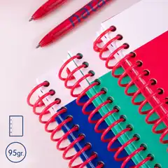 CUADERNO A4 CON ESPIRAL TAPA DURA 80HJ LISO 95GR AZUL MILAN 57041E80B